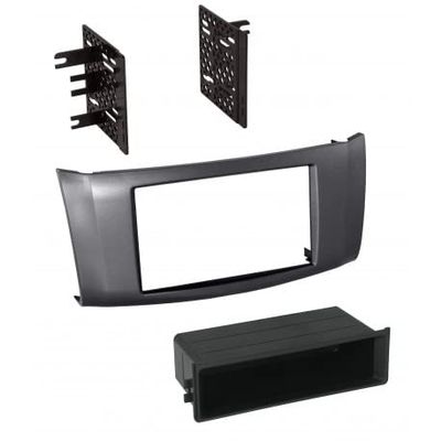 Carxtc Double or Single Din Installation Car Stereo Dash Kit for Aftermarket Radio Trim in Grey