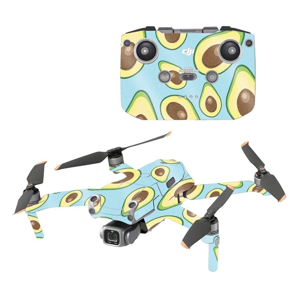 MightySkins Glossy Glitter Skin Compatible with DJI Air 2S - Blue Avocados | Protective, Durable High-Gloss Glitter Finish | Easy to Apply and Change Styles | Made in The USA