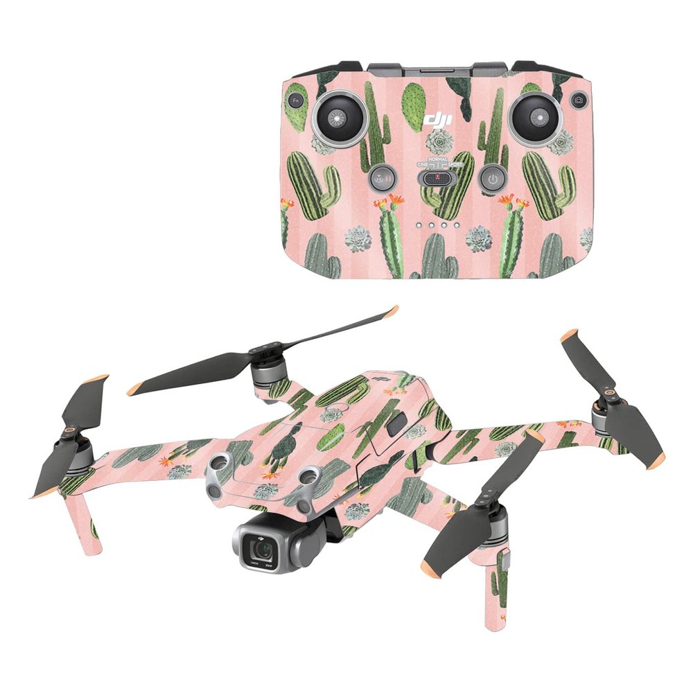 MightySkins Glossy Glitter Skin Compatible with DJI Air 2S - Cactus Garden | Protective, Durable High-Gloss Glitter Finish | Easy to Apply and Change Styles | Made in The USA