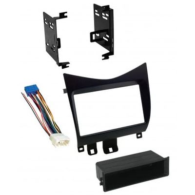 Carxtc Double or Single Din Installation Car Stereo Dash Kit for Aftermarket Radio Includes Wire Harness