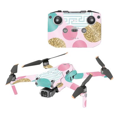 MightySkins Glossy Glitter Skin Compatible with DJI Air 2S - Golden Bubbles | Protective, Durable High-Gloss Glitter Finish | Easy to Apply and Change Styles | Made in The USA