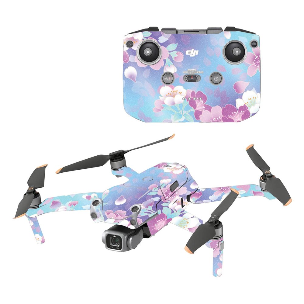 MightySkins Glossy Glitter Skin Compatible with DJI Air 2S - in Bloom | Protective, Durable High-Gloss Glitter Finish | Easy to Apply, Remove, and Change Styles | Made in The USA