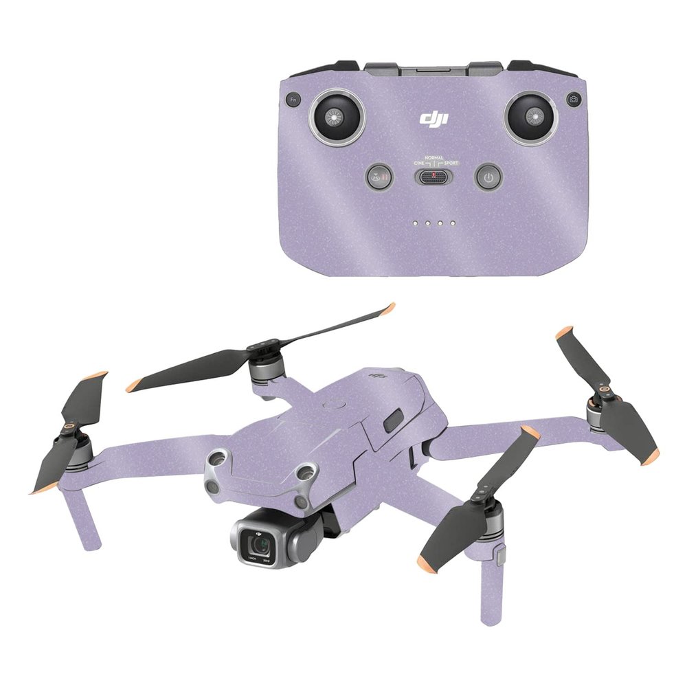 MightySkins Glossy Glitter Skin Compatible with DJI Air 2S - Solid Lavender | Protective, Durable High-Gloss Glitter Finish | Easy to Apply and Change Styles | Made in The USA