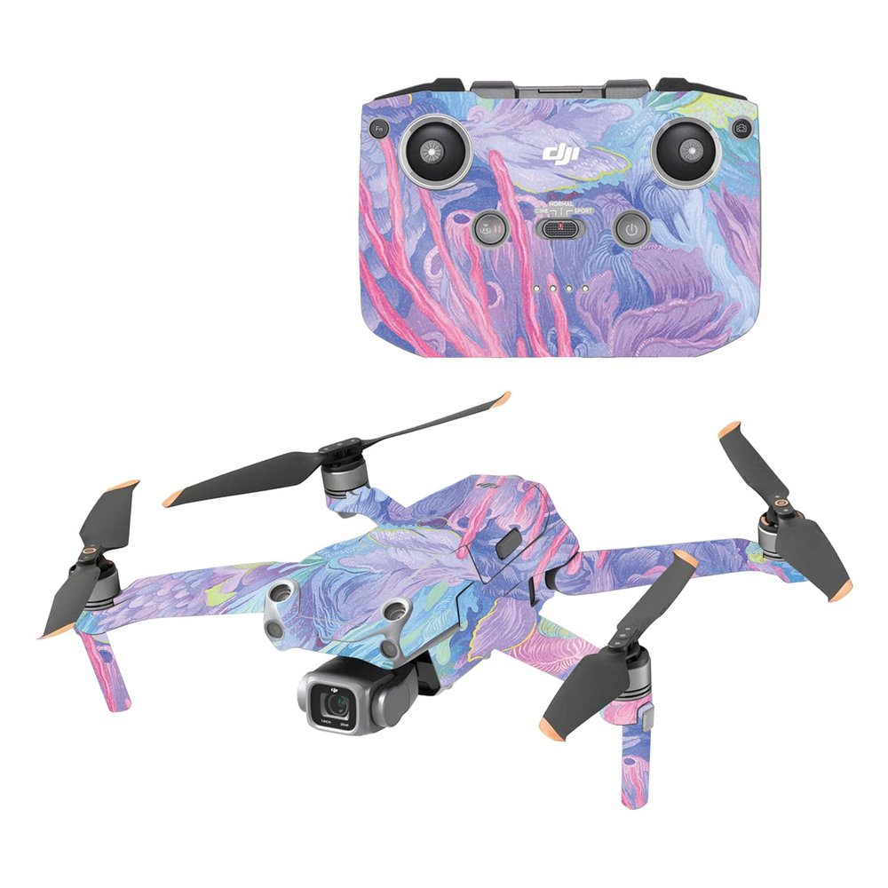 MightySkins Glossy Glitter Skin Compatible with DJI Air 2S - Dreamy Reef | Protective, Durable High-Gloss Glitter Finish | Easy to Apply and Change Styles | Made in The USA