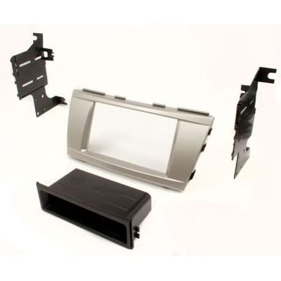 Carxtc Double or Single Din Installation Car Stereo Dash Kit for Aftermarket Radio in Silver