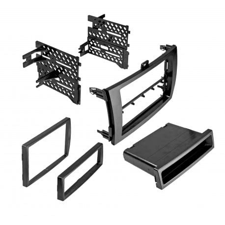 Carxtc Double or Single Din Installation Car Stereo Dash Kit for Aftermarket Radio in Gray