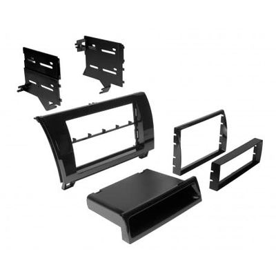 Carxtc Double or Single Din Installation Car Stereo Dash Kit for Aftermarket Radio Colored Metallic Graphite