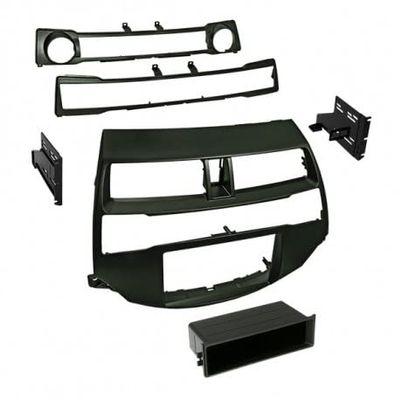 Carxtc Double or Single Din Installation Car Stereo Dash Kit for Aftermarket Radio Colored Dark Gray Metallic