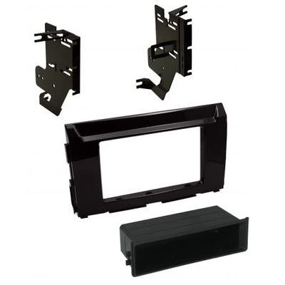 Carxtc Double or Single Din Installation Car Stereo Dash Kit for Aftermarket Radio in Glossy Black