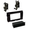Carxtc Double or Single Din Installation Car Stereo Dash Kit for Aftermarket Radio in Glossy Black view 1