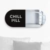 4ArtWorks - 19" x 8" Chill Pills Wall Art Decor, Cool Pill Wall Art, Chill Pill Wall Art, Happy Pill Room Wall Decor, Love Pill Wall Decor, Fun Wall Art Dcor view 1