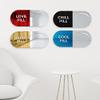 4ArtWorks - 19" x 8" Chill Pills Wall Art Decor, Cool Pill Wall Art, Chill Pill Wall Art, Happy Pill Room Wall Decor, Love Pill Wall Decor, Fun Wall Art Dcor view 4