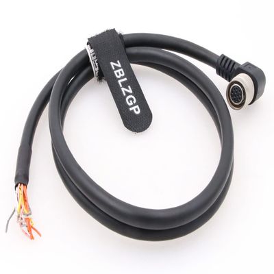 ZBLZGP 12 Pin Hirose Female to Leadwires I/O Trigger Cable for Basler Sony AVT GIGE Cameras (1M, Elbow 12 Pin Cable)