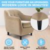 The Blue Cactus Company Wood Table Legs - 5-Inch Black Round - Set of 4 Screw-in Replacements for Sofa & Bed view 2