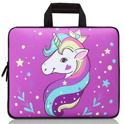 11 11.6 12 12.1 12.5 inch Laptop Carrying Bag Chromebook Case Notebook Ultrabook Bag Tablet Cover Neoprene Sleeve for Apple MacBook Air Samsung Google Acer HP DELL Lenovo Asus (Purple Unicorn)