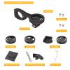 Aero Bars Mount - Garmin Bike Computer Mount for Garmin Edge, Compatible with Bike GPS Computer,Wahoo,Bryton,Cateye,GoPro Full Range and Flashlight (Black) view 2