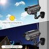 BNT Solar Powered Fake Security Camera, Bullet Dummy Security Camera Simulated Surveillance System with Realistic Red Flashing Light Sensor and Warning Sticker for Indoor/Outdoor(4Pack, Black) view 2