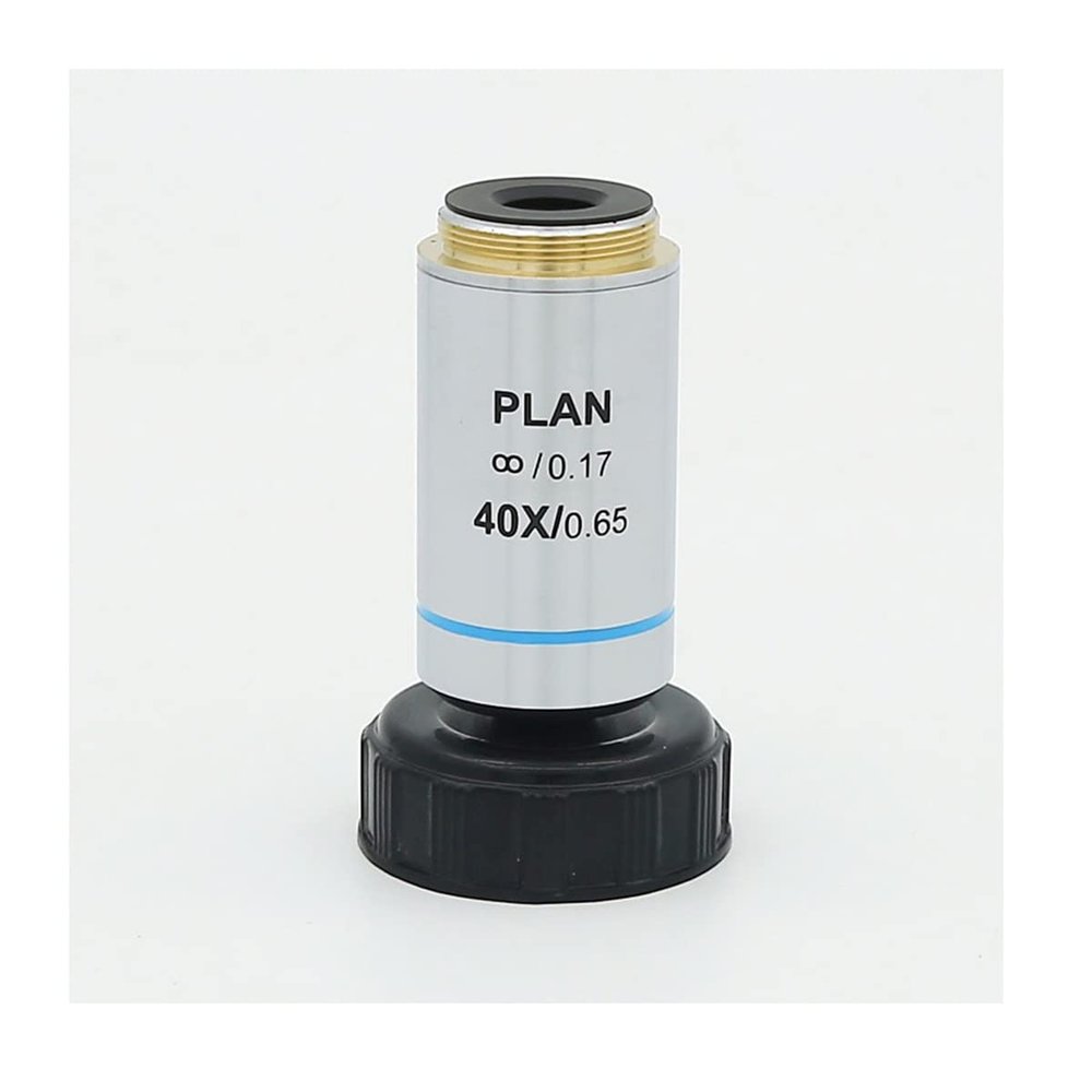 Microscope Kit 4X 10X 20X 40X 100X Infinity Plan Objective Lens RMS Thread for Microscope Microscope Lens Adapters (Magnification : 40X)