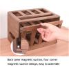 CHUANGRUN WiFi Router Storage Box, Wood Plug Row Hub Desktop Storage Box, Power Strip and Cable Management Hider Rack, for Living Room, Office, Home Theater, Etc view 4