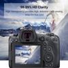 (3 Packs) Rieibi Screen Protector for Canon EOS 7DII, 0.33mm 9H Hardness Tempered Glass Film for Canon EOS 7D Mark II Digital Camera with Top Screen Protector view 4