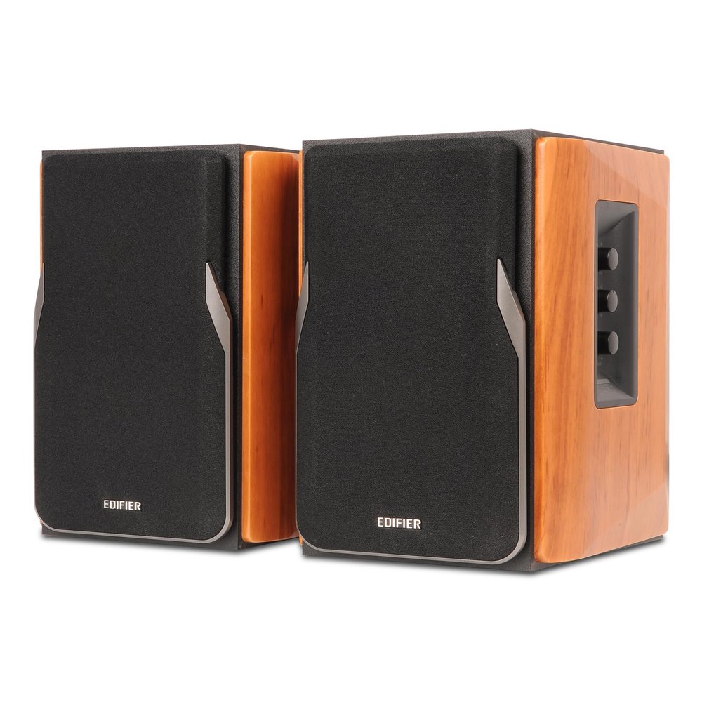 Edifier R1380T Powered Bookshelf Speakers, 2.0 Stereo Active Near Field Monitors, Studio Monitor Speaker, 42 Watts RMS (Brown)