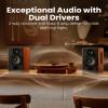 Edifier R1380T Powered Bookshelf Speakers, 2.0 Stereo Active Near Field Monitors, Studio Monitor Speaker, 42 Watts RMS (Brown) view 3