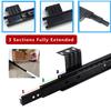 KDLKCT6 3 Folds Keyboard Slide - Rail for Keyboard, Full Extension Heavy Duty Runners 240mm 290mm Detachable Telescopic Drawer Repair Kit 45 Kg Load Capacity Black Quiet and No Noise - 1 Pair view 4
