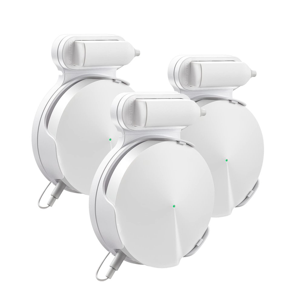 BANGCHEER Wi-Fi Wall Mount, Cable and Power Line Storage Boxes for TP-Link Deco M5, Suitable for Sorting Home Wi-Fi Routers, Wall Mounts That are Easy to be Installed on The Celling (White-3Pack)