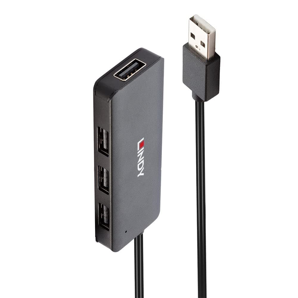 Lindy 4 x USB 2.0, 480 MBit Black, 9988775