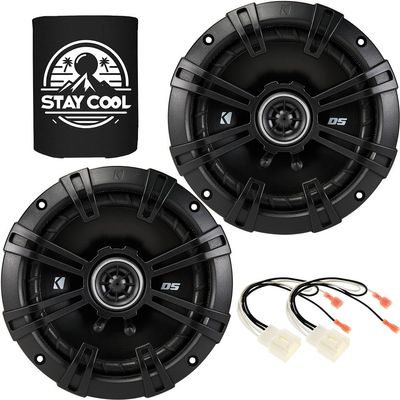 KICKER Speakers 6.5 inch for Ford Mustang 2015-2023 Upgrade Kit - Pair of DS Series with Harness, Coaxial 6 1/2 Car Audio Front Door or Rear Side Panel Speaker DSC650, 43DSC6504