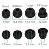 8 Pairs Powerbeats Pro Ear Tips Buds, 4 Size Replacement Soft Flexible Fit in Case Noise Reduce Silicone Rubber Gel Earbuds Eartips Wing Skin Accessories Compatible with Beats Flex/BeatsX - Black view 3