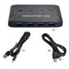 NFHK KVM USB 3.0 Switch Selector 4 Port PCs Sharing 4 Devices for Keyboard Mouse Scanner Printer view 3