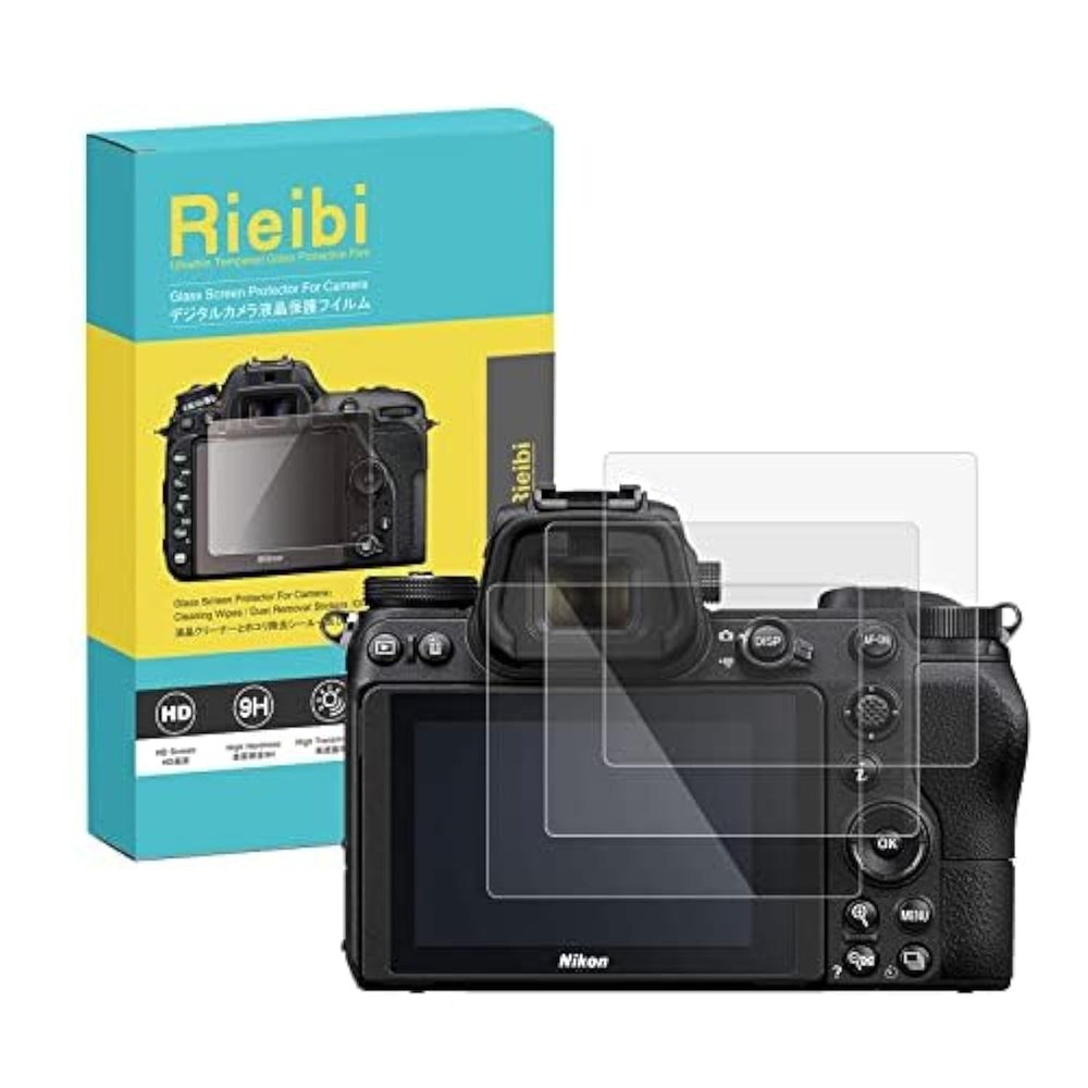 (3 Packs) Rieibi Screen Protector for Nikon Z5 Z6 Z7 Z8 Z9/ Z5II Z6 II Z7 II Digital Camera, 0.33mm 9H Hardness Tempered Glass Film for Nikon Z 5 Z 6 Z 7 Z 8 Z 9/Z 5II Z 6II Z 7IIAnti-Fingerprint Anti-Scratch