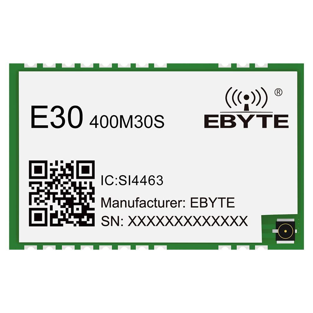 SI4463 433MHz 470MHz RF Wireless Module 30dBm Distance 5.6KM E30-400M30S(4463) SPI Transceiver IPEX/Stamp Hole for Improve Production Efficiency, Good Diffraction Performance, Monitor Every Detail