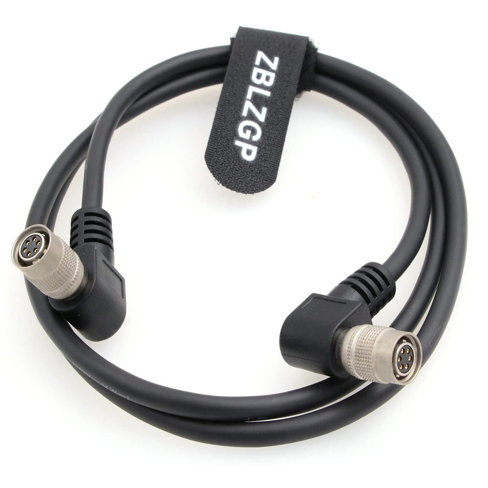 ZBLZGP Hirose 6-Pin Female to Hirose 6 Pin Female Cable for Industrial Basler CCD Camera (60CM, Elbow-Elbow)