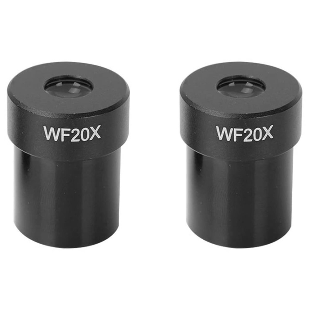 ZTBH Microscope Accessories Kit WF20X One Pair 2Pieces Microscope Eyepieces 23.2mm Install Diameter Microscope Slides