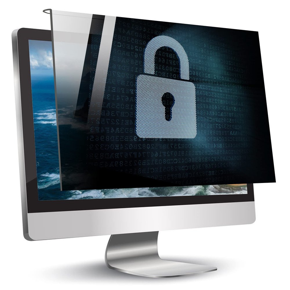 JCSKY 17-32 Inch Monitor Privacy Screen Filter, Hanging Removable Acrylic Screen Protector Anti Blue Light Eye Protection Easy to Install,24in(540 * 340mm)