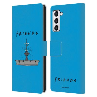 Head Case Designs Officially Licensed Friends TV Show Fountain Iconic Leather Wallet Case Compatible with Samsung Galaxy S21+ 5G