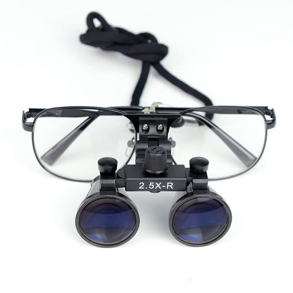 TYZK Microscope Kit Magnifier 2.5X 3.5X Binocular Loupe Microscope Lens Adapters (Magnification : 2.5X)