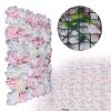 12 PCS Artificial Flower Wall Panels 24" x 16" Decorative Hydrangea and Rose Flower Backdrop Panels Wedding Party Event Decoration Photo Backdrop Decor (12 PCS, Pink + White) view 3