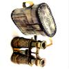 Vimal Nautical Brown Antique Nautical Brass Binocular Size 4" Inch Vintage Handheld Opera Glasses with Beautiful Leather Box Cover view 2