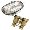 Vimal Nautical Brown Antique Nautical Brass Binocular Size 4" Inch Vintage Handheld Opera Glasses with Beautiful Leather Box Cover view 3