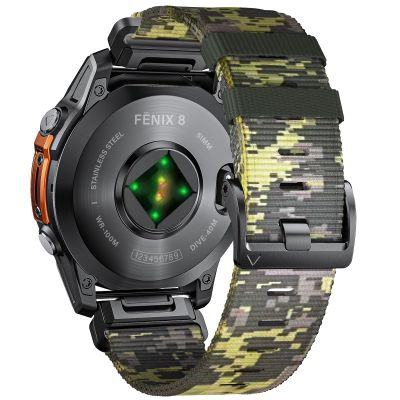 Compatible with Garmin Fenix 7X/ 6X/ 5X/ 8/8 Pro 51mm/5X Plus/6X Pro/7X pro, Nylon Quickfit 26 Watch Band for Tactix 7/Descent MK1/Mk2/Mk3i 51mm/Quatix 7X/D2 Delta PX/D2 Charlie/Epix Pro 51mm