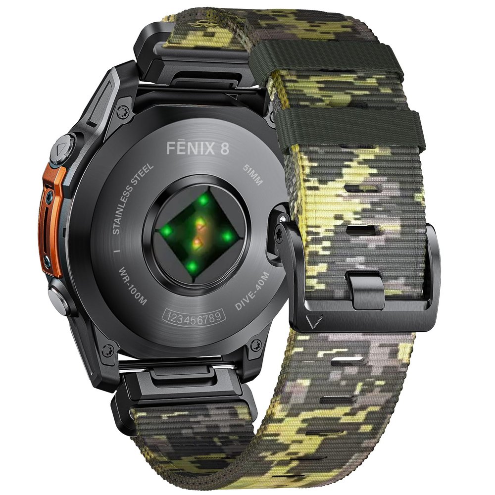 Compatible with Garmin Fenix 7X/ 6X/ 5X/ 8/8 Pro 51mm/5X Plus/6X Pro/7X pro, Nylon Quickfit 26 Watch Band for Tactix 7/Descent MK1/Mk2/Mk3i 51mm/Quatix 7X/D2 Delta PX/D2 Charlie/Epix Pro 51mm