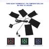 USB Electric Cloth Heater, USB Heating Pad for Coat, Five Portable Foldable Heater Pads Adjustable Temperature Heating Warmer Tool for Outdoor Winter Clothes Seat Pet Dogs and Cats Warmer view 3