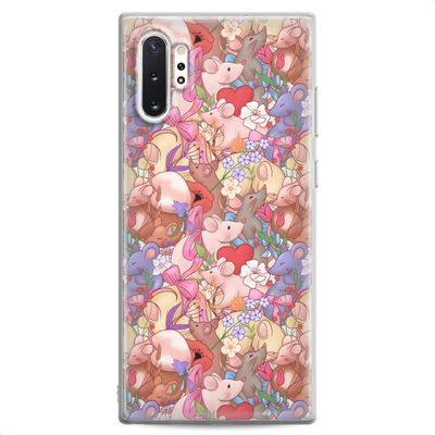 Cavka Case Compatible for Samsung A91 A54 A52 A51 A50 A20 A11 A12 A13 A14 A03s A02s Clear Soft Flexible Silicone Mouse Spikelet Mice Lightweight Cute Slim fit Design Bows Print Animal