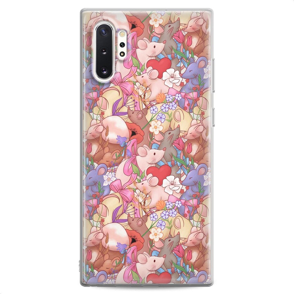 Cavka Case Compatible for Samsung A91 A54 A52 A51 A50 A20 A11 A12 A13 A14 A03s A02s Clear Soft Flexible Silicone Mouse Spikelet Mice Lightweight Cute Slim fit Design Bows Print Animal