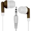 LowCostEarbuds Bulk Pack of 25 Brown/White Earbuds/Headphones - Individually Wrapped view 1