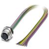 1419713, Device Connector, Flush, Str M12 F 12P to 12 Wire Leads, 0.5m, TPE, Rear M16 Mt, SACC-DSI-M12FS-12CON-M16/0,5 view 1
