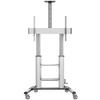 Tripp Lite Mobile TV Stand with Height-Adjusting Microbrial Resistant Crank Handle, LED/OLED/LCD Flat Screen Monitors, 60  100 Televisions, Shelf & Locking Wheels, 5-Year Warranty (DMCS60100XXCK) view 4